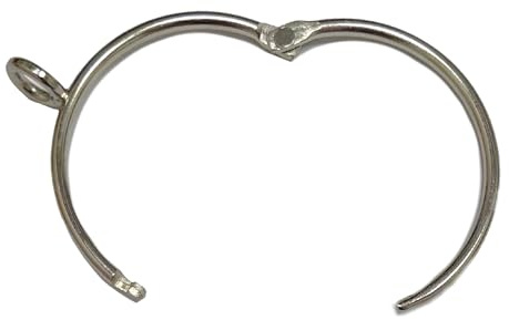 FXSDYHY 20PCS Metal Curtain Rings, Openable Curtain Rings with Eyelet, Used for Hanging Curtains in Bedrooms, Studies and Bathrooms (1.5-inch Internal Diameter)