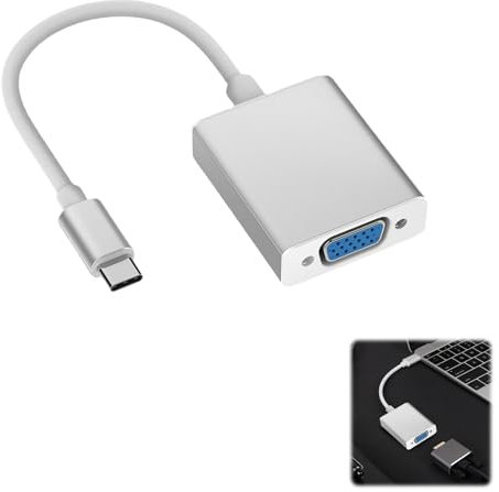 WZWZO Adaptateur Vga, VGA USB C, USB-C VG A, USB C V GA, US B C vers VG A, US B C to VG A, Type C VG A, Câble V GA U SB C, Adaptateur V GA U SB C, pour MacBook Pro/Air, pour iPhone 15 Plus Pro Max