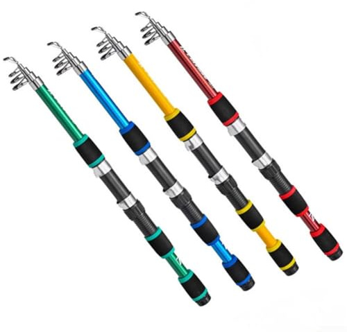 YJDOORPLAY Fishing Rod Carbon Fiber Telescopic Fishing Pole 1.8M 5.9FT Collapsible Rod For Freshwater Saltwater Fishing(Blue)