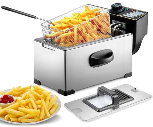 Deep Fat Fryer 3L Capacity 2000W Stainless Steel Chip Pans chip fryer