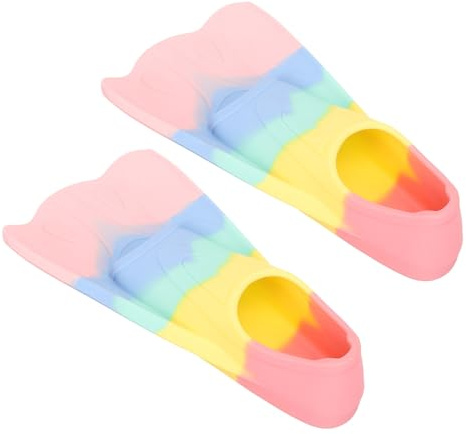 Silicone Short Blade Swimming Fins Training Open Toe Boy Girl