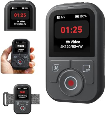 TELESIN Telecomando Bluetooth T13 per DJI Osmo Action 6/5 Pro/4 e Osmo 360, telecomando wireless per fotocamera HD a colori, 60 m di distanza, impermeabile, batteria 8H, controllo time-lapse video