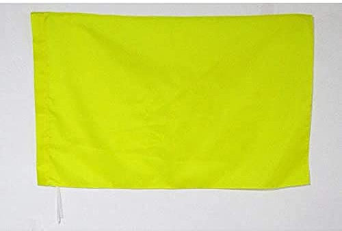 BANDIERA COMMISSARIO DI PISTA GIALLA 90x60cm - BANDIERA SEGNALE DI PERICOLO 60 x 90 cm foro per asta - AZ FLAG