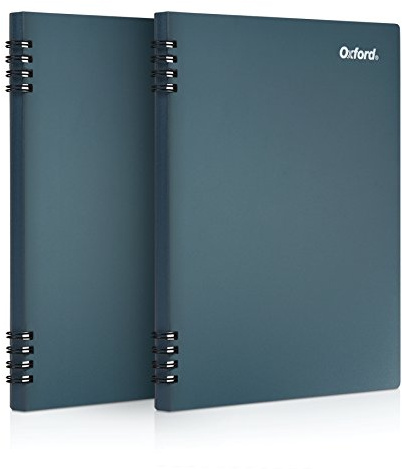 Oxford Stone Paper Notebook, 5-1/2 x 8-1/2, Blue Cover, 60 Sheets, 2 Pack (161641)