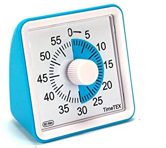 TimeTEX tidstidsklocka ljudlös kompakt (blå)