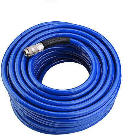 Manguera de aire comprimido de PVC de 1/4 pulgadas, conexión rápida europea, juego de mangueras de 30 m, mangueras duraderas de 9,5 mm de diámetro interior, 300 PSI presión de funcionamiento normal