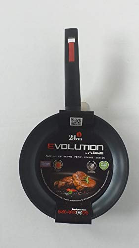 Zanetti - Evolution Padella Induzione con fondo antiaderente, per tutti i piani cottura, Diametro 18 cm, colore Nero