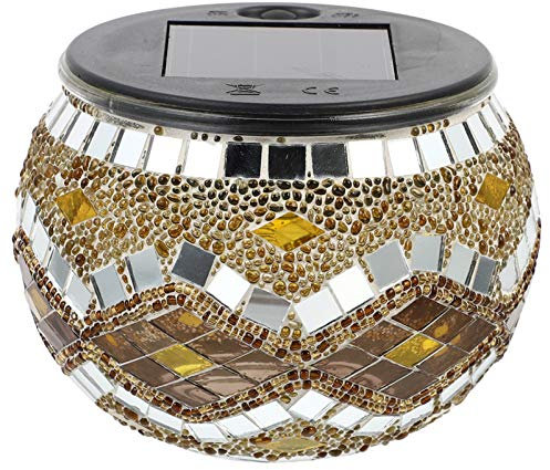 SOLUSTRE Mosaik Solar Lichter wasserdichte Glaskugel Ball Dekorative für Garten Terrasse Party Hof Rasen Outdoor Indoor Tisch Lichter Dekorationen Led Lampe Ornament