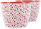 Tymar Blumentopf, 2er-Pack, Übertopf aus Kunststoff, Moderne, Runde Form, Pflanztopf für Innen,Pflanzgefäß, Pflanzkübel, 6 Größen, 5 Farben, VE01 (ø 13cm, Rot)