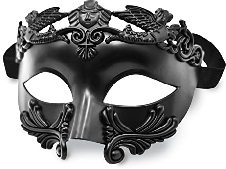MYSEUNI Maskeradmask för män – grekisk romersk venetiansk mask Mardi Gras mask