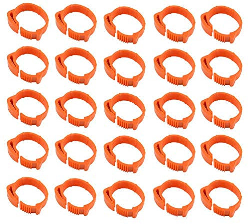 Duvringar,fågelfotsringar,kycklinglårring,100st/set Kycklingring Hönduvabenband Fjäderfä Duva Fåglar Vaktelgås Kycklingar Anka Papegoja Klämringar Rosa One Size (Färg : Rosa, Storlek : One Size) (