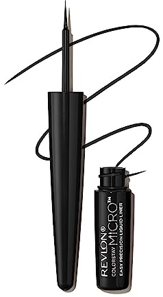 Revlon, Eyeliner ColorStay Micro™ Easy Precision Liquid Liner, Tenue 24H, Précision extrême, Application facile, N°301 Blackout (noire) 1,7 mL