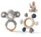 Promise Babe Greifling Baby Holz Sensorische Beißring Spielzeuge Set Baby 0-6 Spielzeug Monate Kuscheltier Rassel Geschenk Baby Holzspielzeug Neugeborenen Geschenk (Elephant Set)