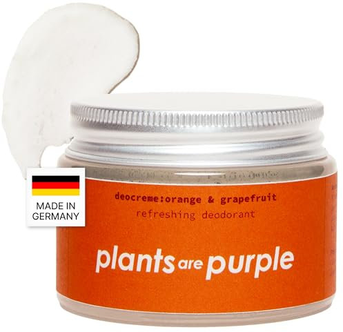 Deocreme orange & grapefruit - ohne Aluminium I Effektiver Schutz gegen Schweißgeruch mit Natron, Sheabutter und Jojoba-Öl I Für Damen und Herren I Für alle Hauttypen I Vegan