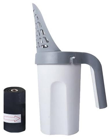 JIEBWCHA 2 In 1 Katzenstreuschaufel, Katzenstreuschaufel Mit Katzenstreu Abfallbehälter, Tragbare Katzenstreuschaufel Mit Mülleimer, Zusammenklappbare Katzenstreuschaufel Mit Extra 80 Abfallbeuteln