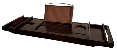 Plateau de baignoire extensible pour livres, vin et tablettes – Accessoire idéal pour la détente et le confort