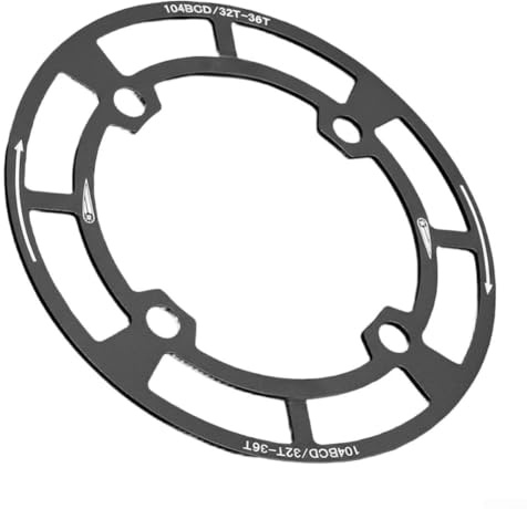 Protector de plato de bicicleta de montaña 104BCD, cubierta de piñón, protector de disco, accesorio de protección de anillo de cadena redonda (negro)