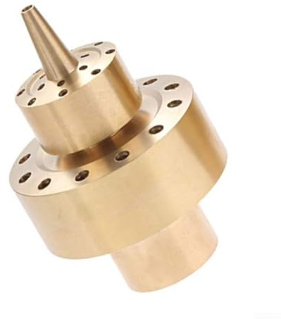 Ugello a getto a fontana in ottone DN25 per giardini e stagni che forniscono modelli d'acqua belli e vivaci che migliorano l'ossigenazione in ambienti acquatici esterni