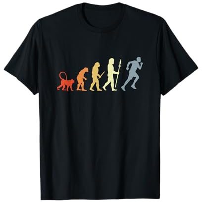 Vintage Runner Evolution Running Enthusiast Triathlon T-Shirt