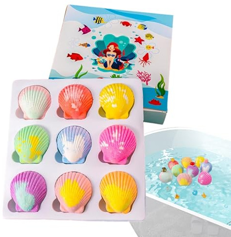 Adsfvs Bola De Baño, Con Burbujas Naturales Oculto En Producto Cuidado Personal - Pack 9 Bolas de Baño con Sales Coloridas,para Niños Niñas Hogar Viaje Hotel Bañera de