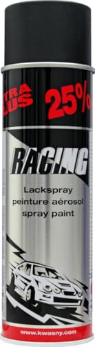 NOIR Satiné (RACING) (Bombe peinture 400 ml) - Bombe aérosol de peinture pour utilisation tous supports.auto, moto, camping car et décoration maison