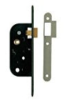 Serrure à larder époxy noire à fouillot - Bec de cane - Axe à 40 mm - JPM