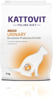 KATTOVIT - Urinary Trockenfutter für Katzen | Katzentrockenfutter für ausgewachsene Katzen mit Harnwegserkrankungen. Diätfutter als Alleinfuttermittel | 4 kg Huhn