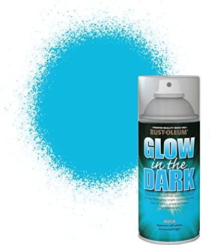 Rust-Oleum AE0514150Uk Glow In The Dark Spray Paint 150ml, Off White, Glows Aqua