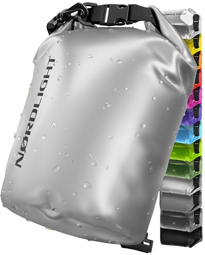 Nordlight Dry Bag and Waterproof Bag - (20L, Metallic) Waterproof Packing Bag with Roll Top Closure and Shoulder Strap | Swimming, Beach, Canoeing, Stand Up Paddling, Diving