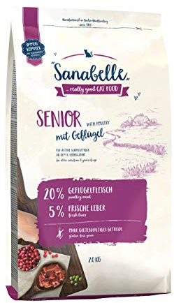 SanaBelle Senior | Katzentrockenfutter für ältere Katzen ab dem 8. Lebensjahr | 4 x 2 kg