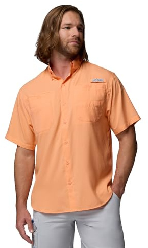 Columbia Men's Big and Tall Tamiami II SS Shirt, Bright Nectar, 3X