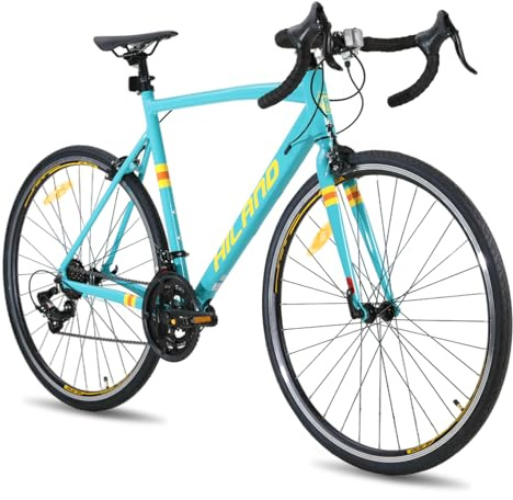 HH HILAND Adult Road Bike 700c Racing Bike with 14 Speeds, Aluminum Frame, Caliper Brake, City Commuter Bicycle for Women Men