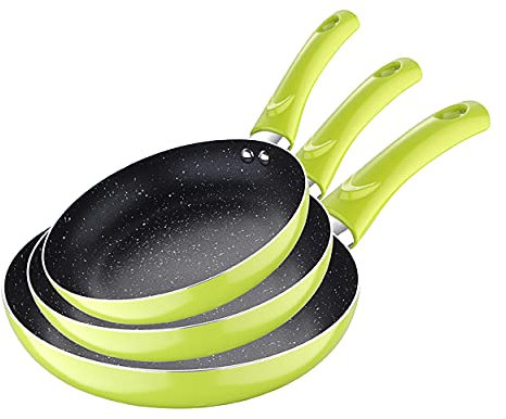 San Ignacio Molen | Sartenes Antiadherentes | Set de 3 Piezas | Fabricadas con Aluminio Prensado | Juego de Sartenes de 20, 24 y 28 cm de Diámetro | Agarre Ergonómico Soft Touch
