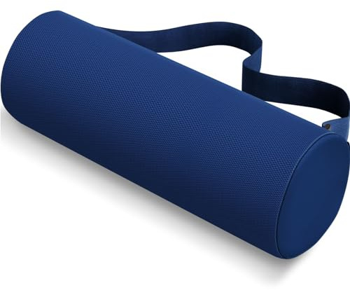 CushZone Seat Cushion, Lumbar Roll Support Pillow for Office Chair, Car, Gaming Chair, Memory Foam Back Cushion with Washable Cover for Relieving Back Pain & Improving Posture,Blue