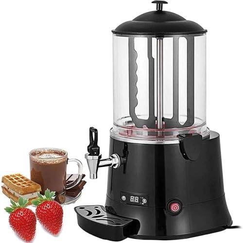 ROGHA Distributeur de Chocolat Chaud Commercial Fontaine de Chocolat, Machine Électrique de Fabrication de Boissons au Chocolat Machine de Tempérage de Chocolat,10L