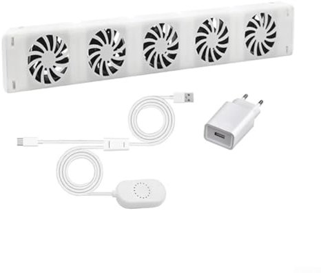 Heizkörper Ventilator, Smartes Heizgebläse Heizung Ventilator mit 5 Wärmesensor Langlebiger Heizverstärker für Unterheizungen und Heizkörper -spart Energie und erhöht die Heizeffizienz(MONO-SET)