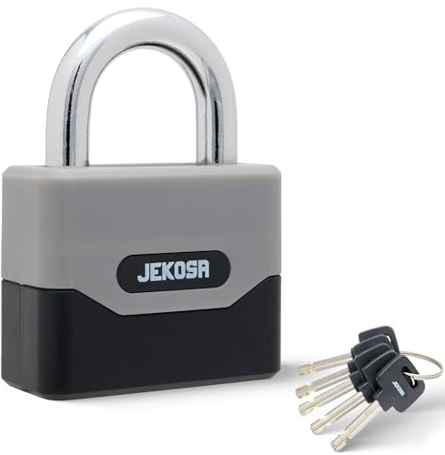 Jekosa® PDP68 Lucchetto Con Combinazione Per Impieghi Gravosi – Archetto Antitaglio 11 mm, Guscio In Poliammide Resistente Alle Intemperie | Per Armadietti Scuola/Palestra, Serrande, Cancelli