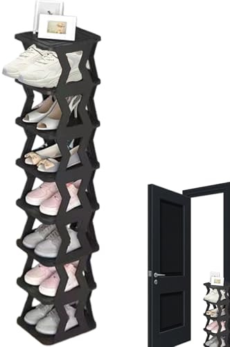 Scaffale portaoggetti per scarpe – Scaffale compatto multistrato, organizer impilabile | Design portatile poco ingombrante, caratteristica ergonomica del corridoio d'ingresso per scarpe pant
