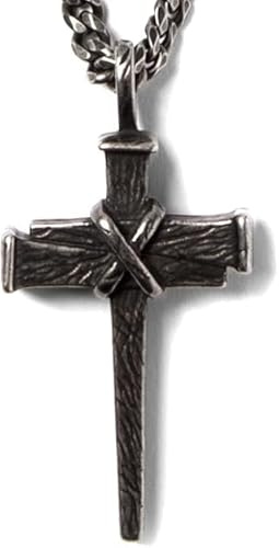 Hero Company Cross Necklace for Men - ‘Nailed to the Cross Galatians 2:20' Stainless Steel Christian Necklace - Helps Pair Veterans with a Service Dog or Shelter Dog