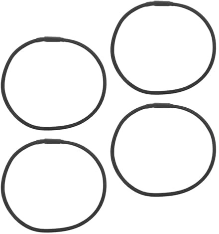 UPKOCH Set 4 Pezzi Fasce Elastiche in Gomma Nero per Supporto Antiurto Microfono, Anelli di Ricambio per Sospensione Microfono da Studio, Accessori per Microfoni di Registrazione