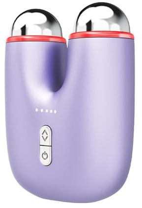Dispositivo Facciale Microcorrente, Modellatore Di Luce LED 5 Colori | Comprime Termica Ricaricabile, Vibrazione E Dispositivo Di Sollevamento Viso EMS - Per Donne Uomini Madre Collo Mentone Mascella