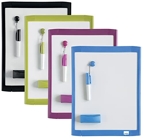 Nobo Mini Lavagna Magnetica Con Cornice Colorata, 216 X 280 mm, Colori Vari, 1903816