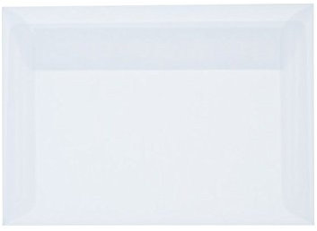 Paper24 25 transpante Briefumschläge DIN B6 (125 x 176 mm) mit Haftstreifen, Abziehstreifen, 100 g/qm, für Hochzeitskarten, Einladungen, Geburtstagskarten (Transparent)