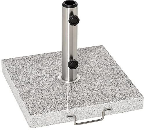 Outsunny 25kg Garden Umbrella Base Durable Parasol Holder Patio Furniture Outdoor Sunshade Marble Stand