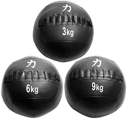 Strength Shop Balón Medicinal/Wall Juego de Pelota, 3 kg, 6 kg, 9 kg