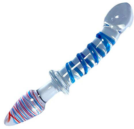 Glas Dildo Glasdildo Glasplug Double Headed 23cm G-punkt Analplug Butt Plug SM Spielzeug Sex-Toys Analplug Set Penis Masturbation Sexspielzeug