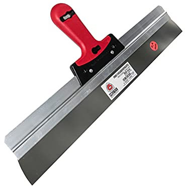 Schwan Espátula de superficie de 500 mm, grosor de la hoja de 0,4 mm, ancho de 800 mm, hoja de material inoxidable, espátula de fachada de 50 cm con mango suave