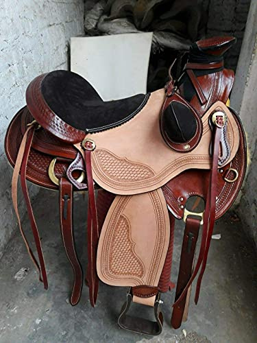 Equestrian Universe Selle Western en cuir très résistante