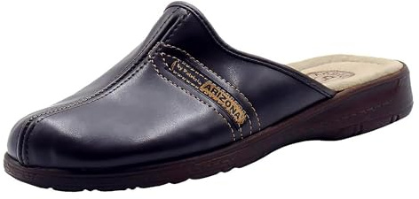 Pantofole invernali Uomo classiche Arizona by Patrizia Made in Italy sottopiede in Vera Pelle
