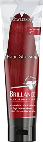 Brillance Tratamiento de brillo para el cabello, color rojo intenso (150 ml), nutre e intensifica el color del cabello, se puede aplicar como una mascarilla capilar, mantiene hasta 6 lavados de